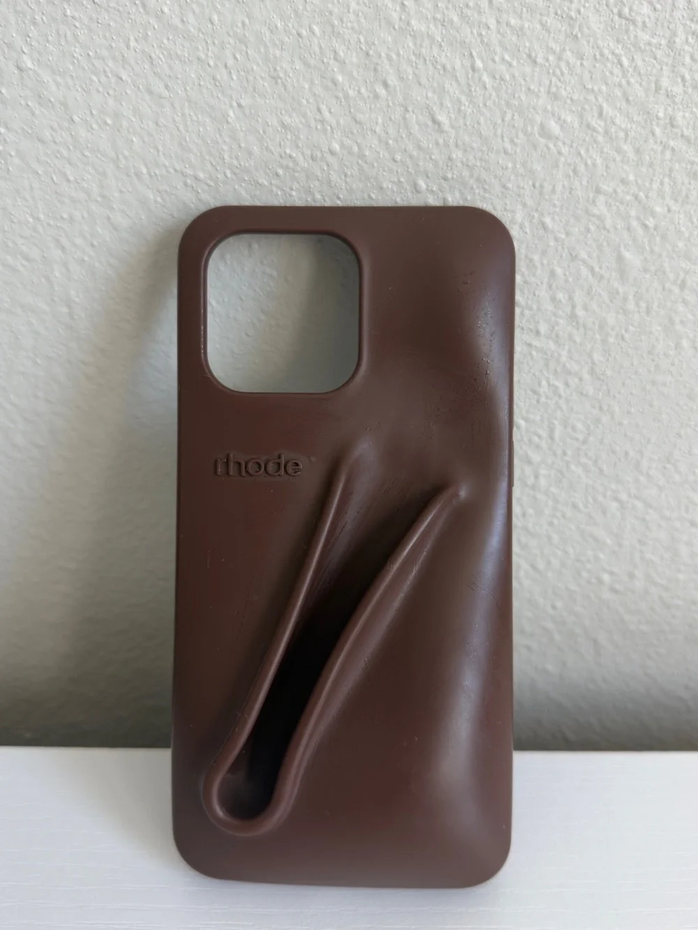 RHODE Brown Silicone iPhone Case with Integrated Grip